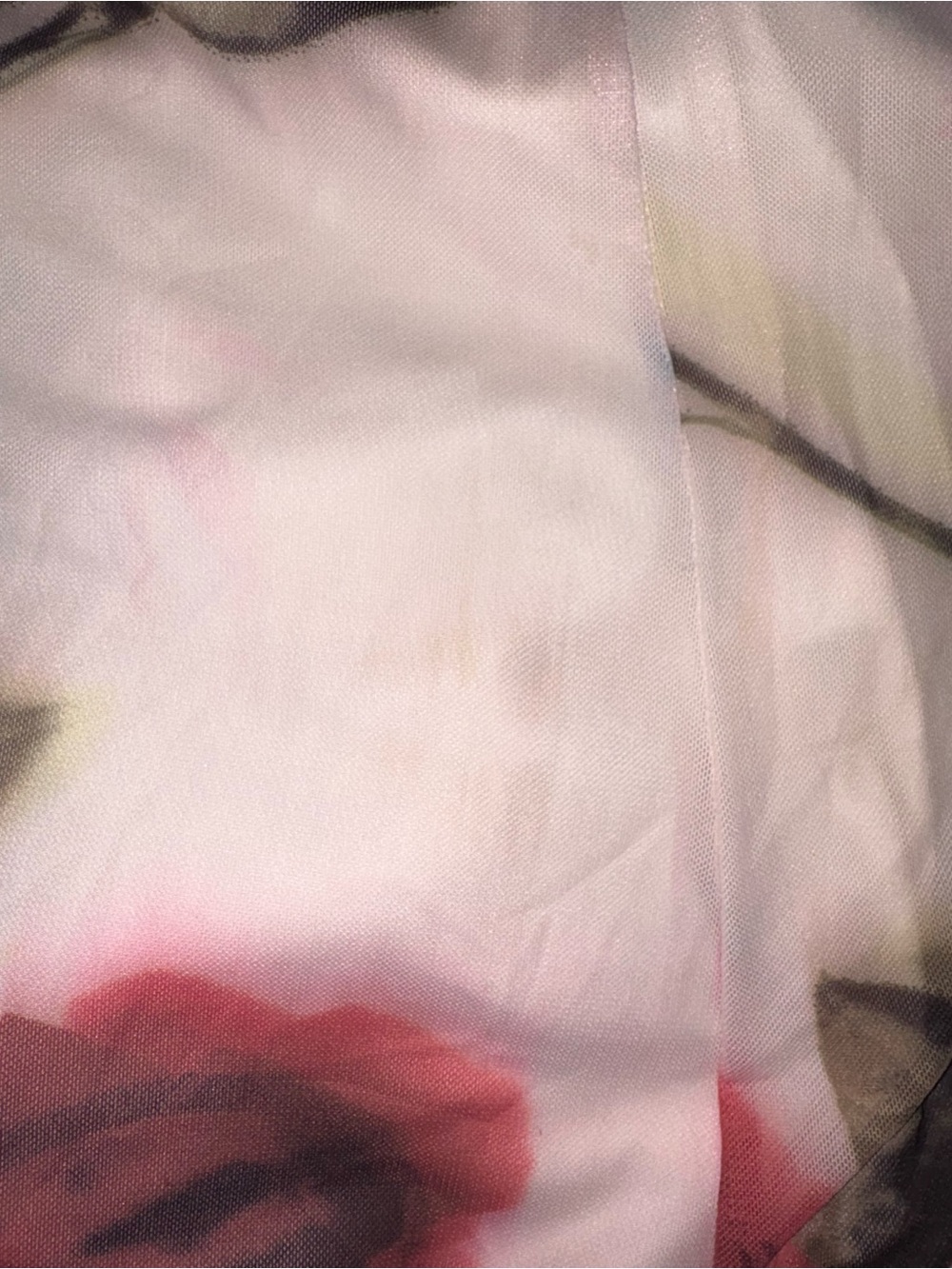 Kimchi Blue White Floral Mini Dress with Red Accents - Picture 6 of 8